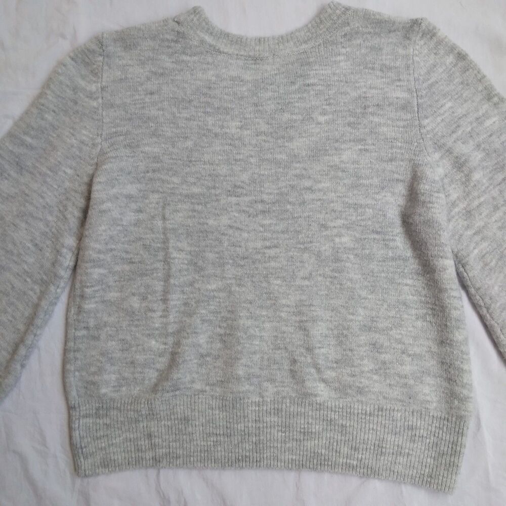 French Bulldog Frenchie Crew Sweater Gray Balloon Sleeves Women's - Picture 11 of 11